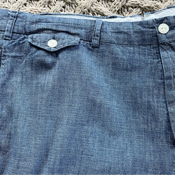 Polo Ralph Lauren Chambray Straight Fit Shorts Size 38 - Picture 2 of 10